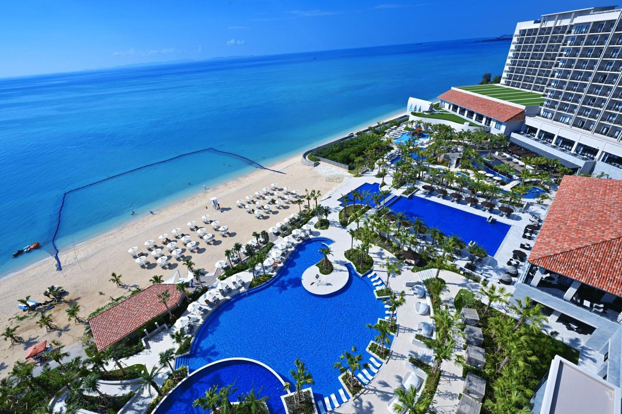 Ryukyu Hotel & Resort Nashiro Beach Itoman Extérieur photo Aerial view of the resort